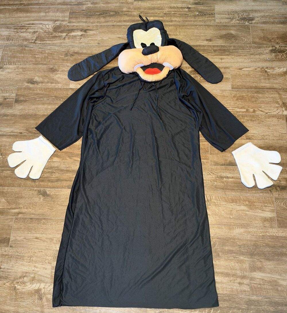 Disney Adult Pluto Costume One Size Mask Gloves Halloween Mickey Mouse Fab Five